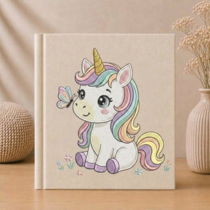 Unicorn Baby Memory Album, Pastel Rainbow Photo Book, Cute Nursery Keepsake, Baby Shower Gift, Little Girl Photo Album