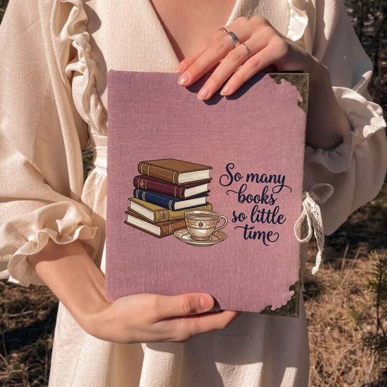 Embroidery Design: So Many Books So Little Time Quote (Digital File)