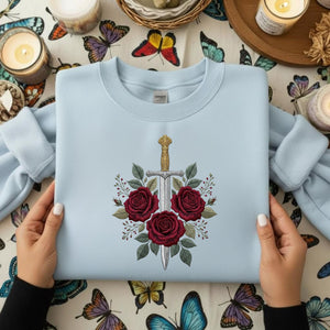 Sword Embroidery File: Dark Romance Gothic Fantasy Machine Stitch Design