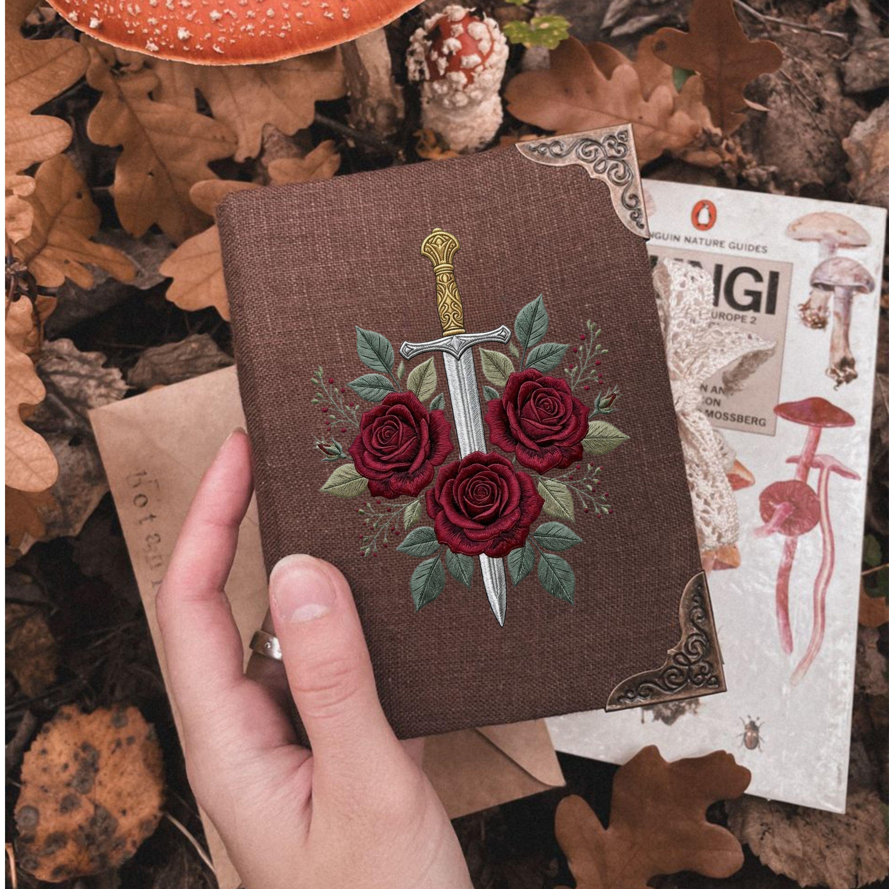 Sword Embroidery File: Dark Romance Gothic Fantasy Machine Stitch Design