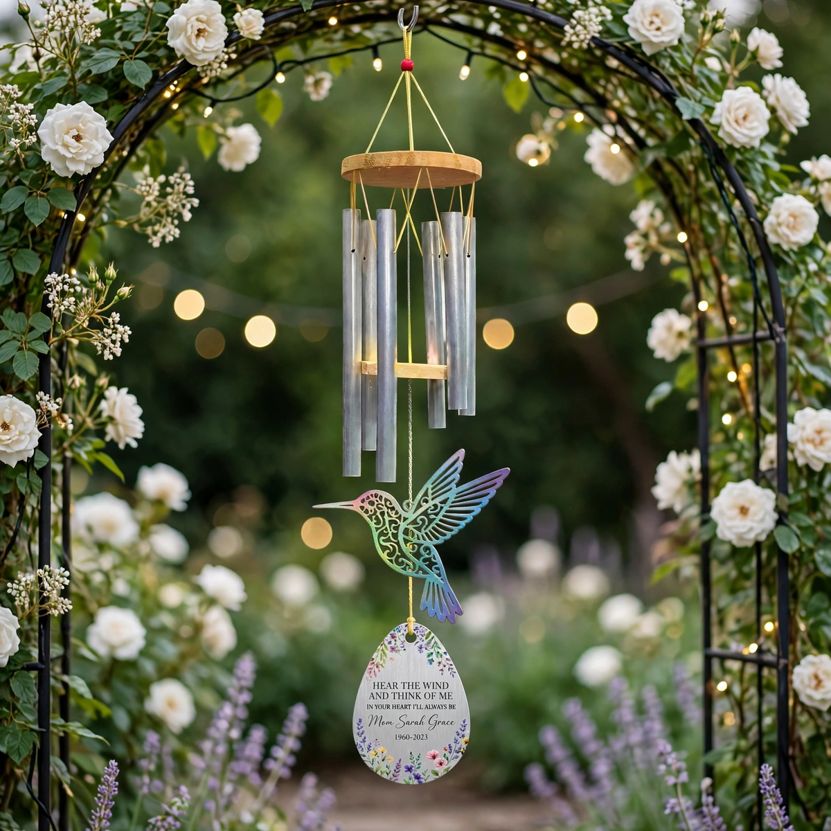Personalized Memorial Wind Chimes For Loss Of Mother, Sympathy Gift