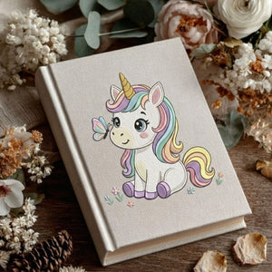 Unicorn Baby Memory Album, Pastel Rainbow Photo Book, Cute Nursery Keepsake, Baby Shower Gift, Little Girl Photo Album