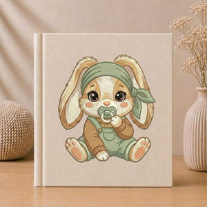 Baby Bunny Memory Book - Adorable Embroidered Photo Album for Newborns