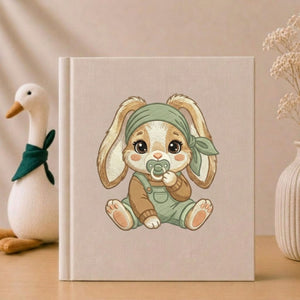 Baby Bunny Memory Book - Adorable Embroidered Photo Album for Newborns