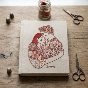 The Space Between Two Hearts - Embroidered Intimate Couple Album