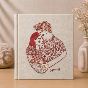 The Space Between Two Hearts - Embroidered Intimate Couple Album
