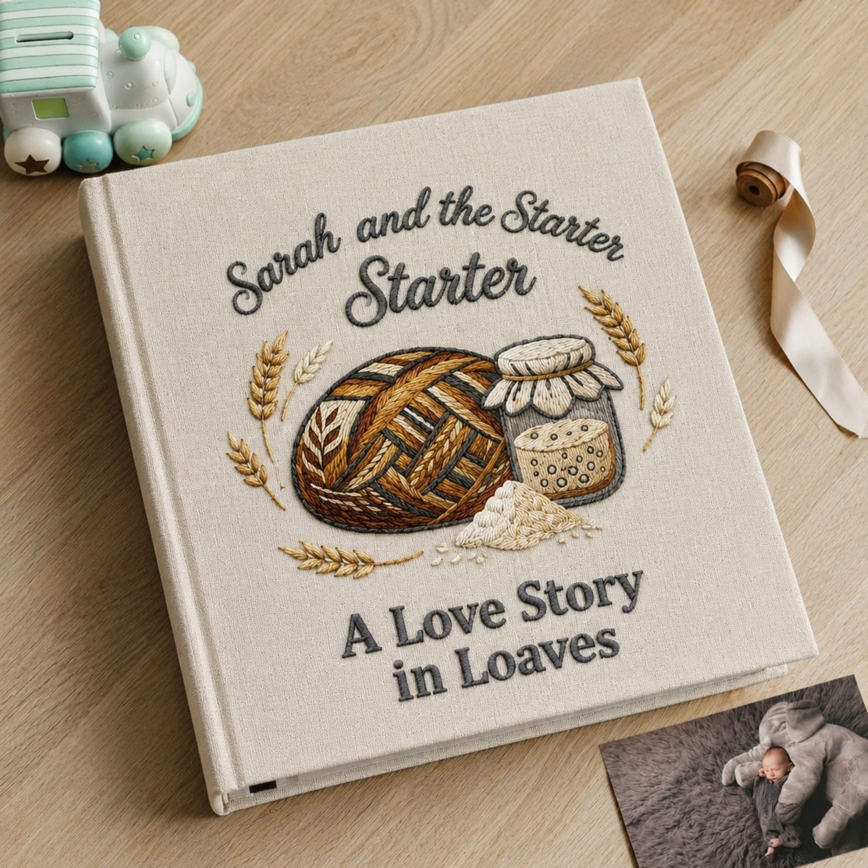 Personalized Sourdough Recipe Book Custom Starter Journal Bread Baking Keepsake A Love Story in Loaves Gift for Home Baker