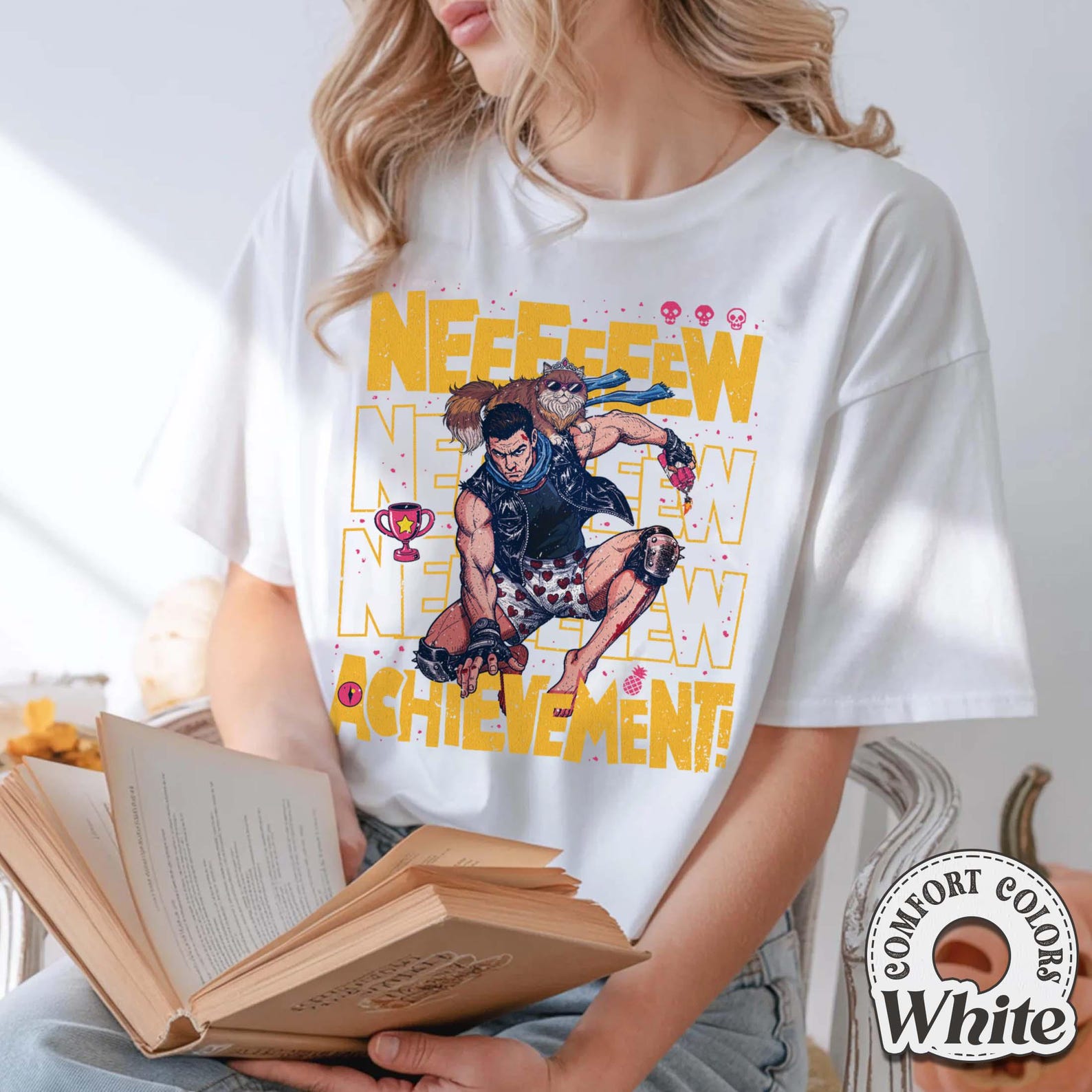 Retro LitRPG Cat Graphic T-Shirt, Dungeon Style Reader Gift