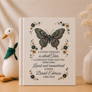 Butterfly Memorial Photo Album Personalized Remembrance Album Floral Sympathy Gift Celebration of Life Memory Keepsake