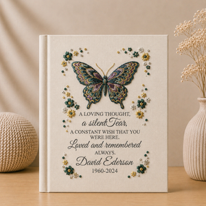 Butterfly Memorial Photo Album Personalized Remembrance Album Floral Sympathy Gift Celebration of Life Memory Keepsake