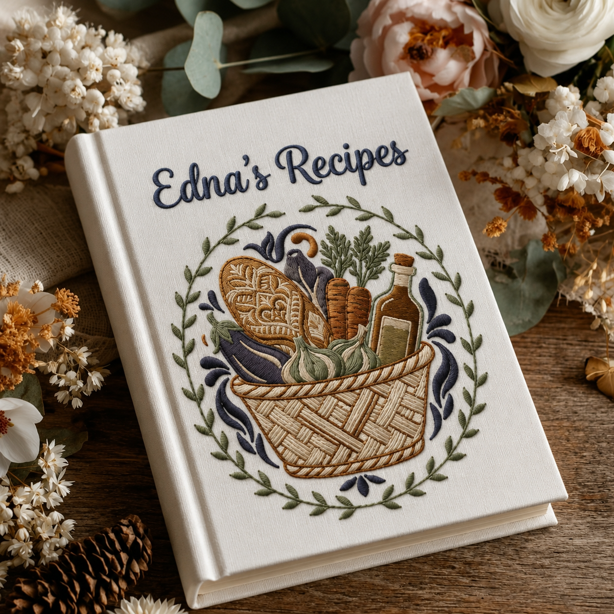 Family Recipe Book Personalized Cookbook Custom Kitchen Journal Recipe Organizer Meaningful Housewarming Wedding or Mothers Day Gift