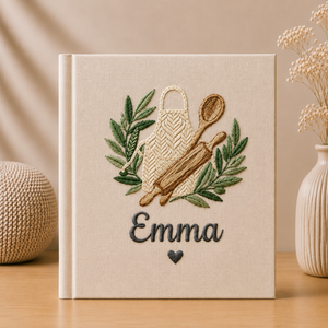 Custom Family Recipe Book Personalized Cookbook Kitchen Journal Baking Keepsake Heirloom Gift for Mom Grandma or Newlywed