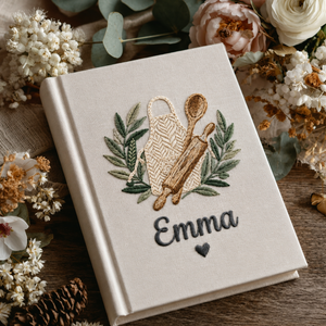 Custom Family Recipe Book Personalized Cookbook Kitchen Journal Baking Keepsake Heirloom Gift for Mom Grandma or Newlywed