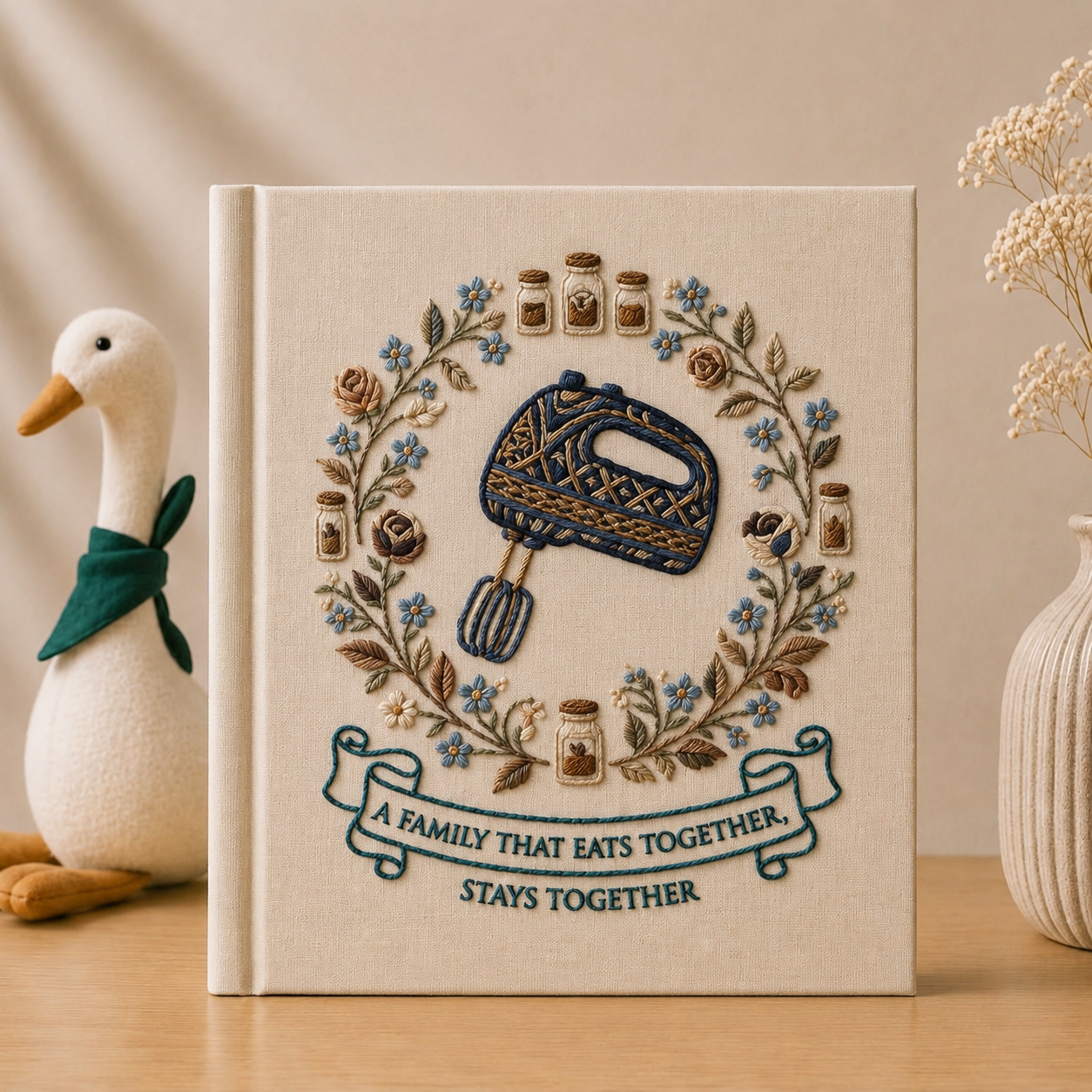 Family Recipe Book Heirloom Cookbook Kitchen Keepsake A Family That Eats Together Stays Together Recipe Journal for Mom Grandma or Home Cook
