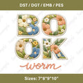 Bookworm Embroidery File