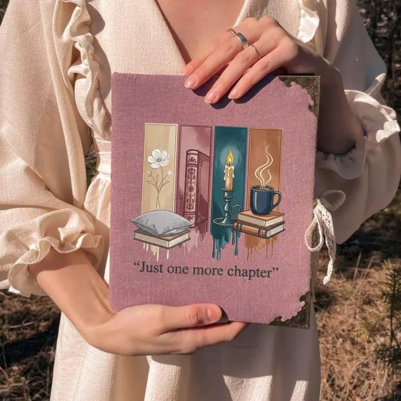 Just One More Chapter Embroidery File Book Lover Machine Stitch Design