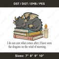 Gothic Fantasy Dragon Embroidery File: Quote Design (Digital File)