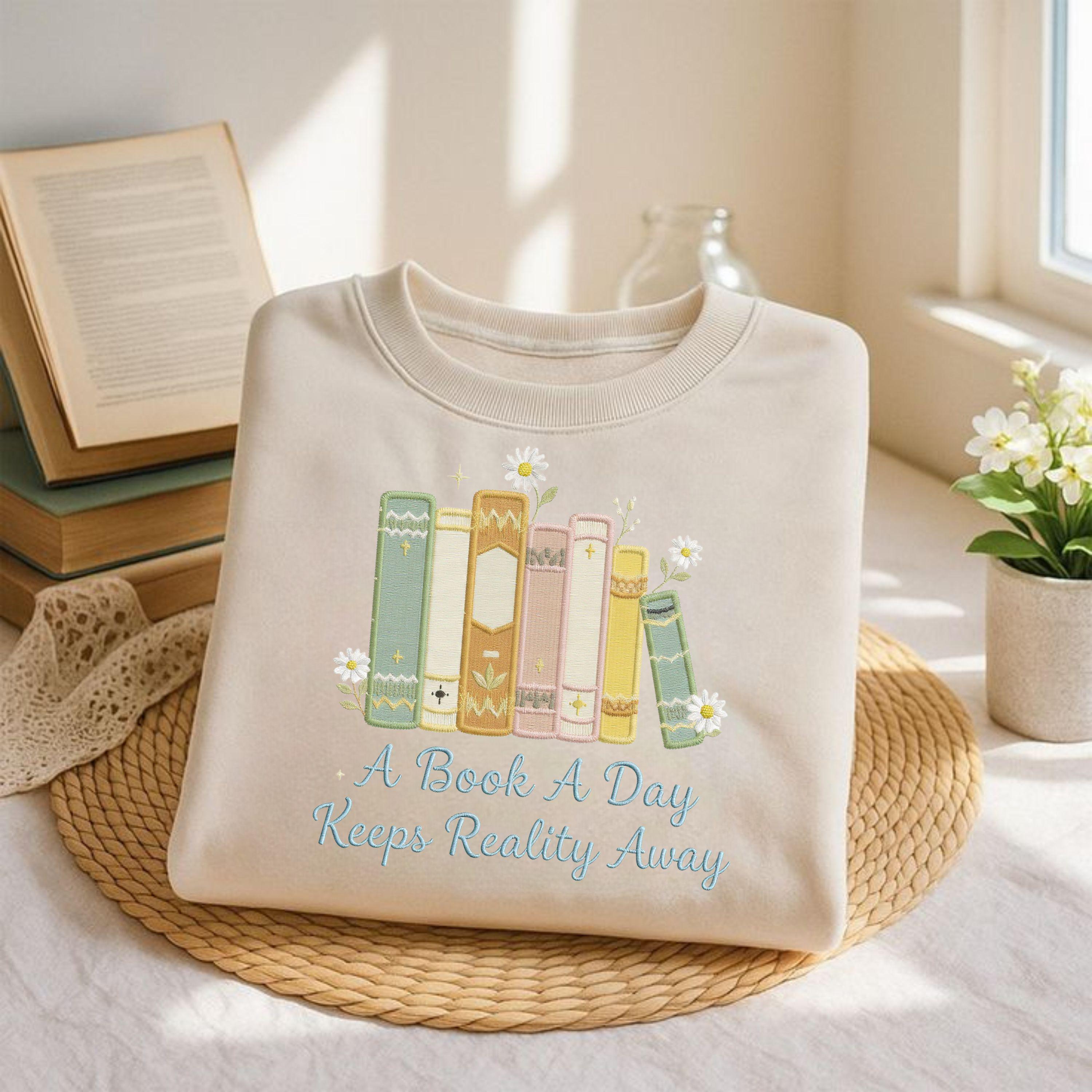 Bookworms Good Day to Read a Book Booktok Embroidery File