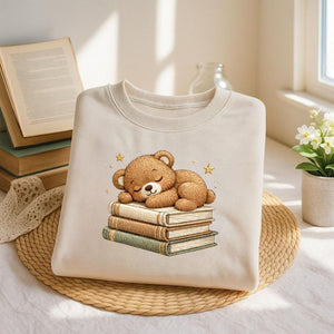 Adorable Sleeping Teddy Bear Embroidery File Baby Nursery Animal Cloud Stitch Design