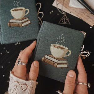 Cozy Coffee Books Embroidery File Reading Book Lover Coffee Cup Stitch Design
