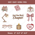 Reading Lover Mini Embroidery File