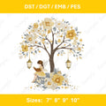 Garden Fairies Embroidery File: Forest Fantasy Design (Machine Pattern)