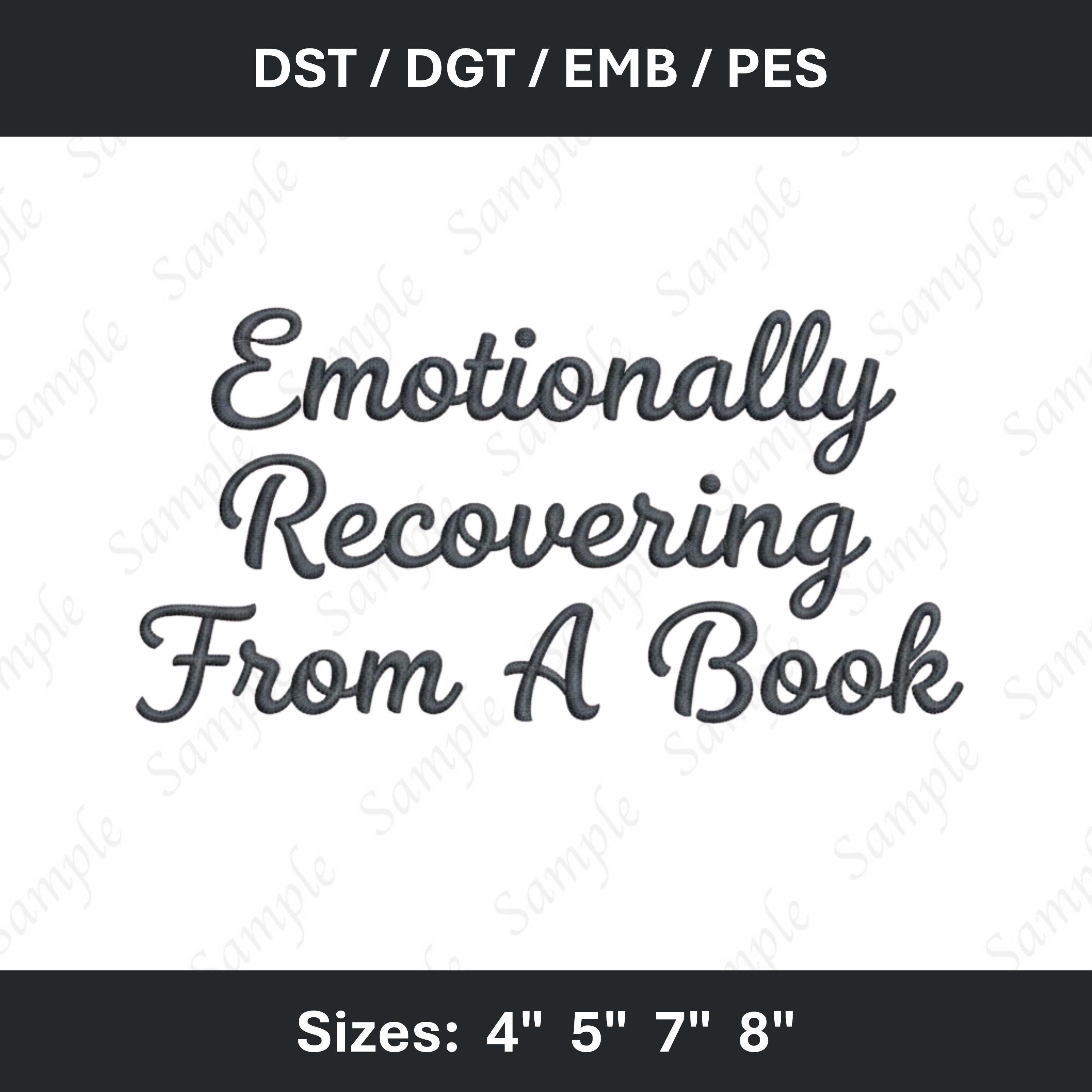Funny Bookish Embroidery File Reading Quote Machine Embroidery Design Book Lover Pattern