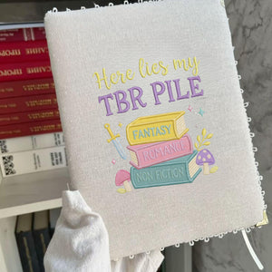 Embroidery File: Stack of Books Design (Digital Download)