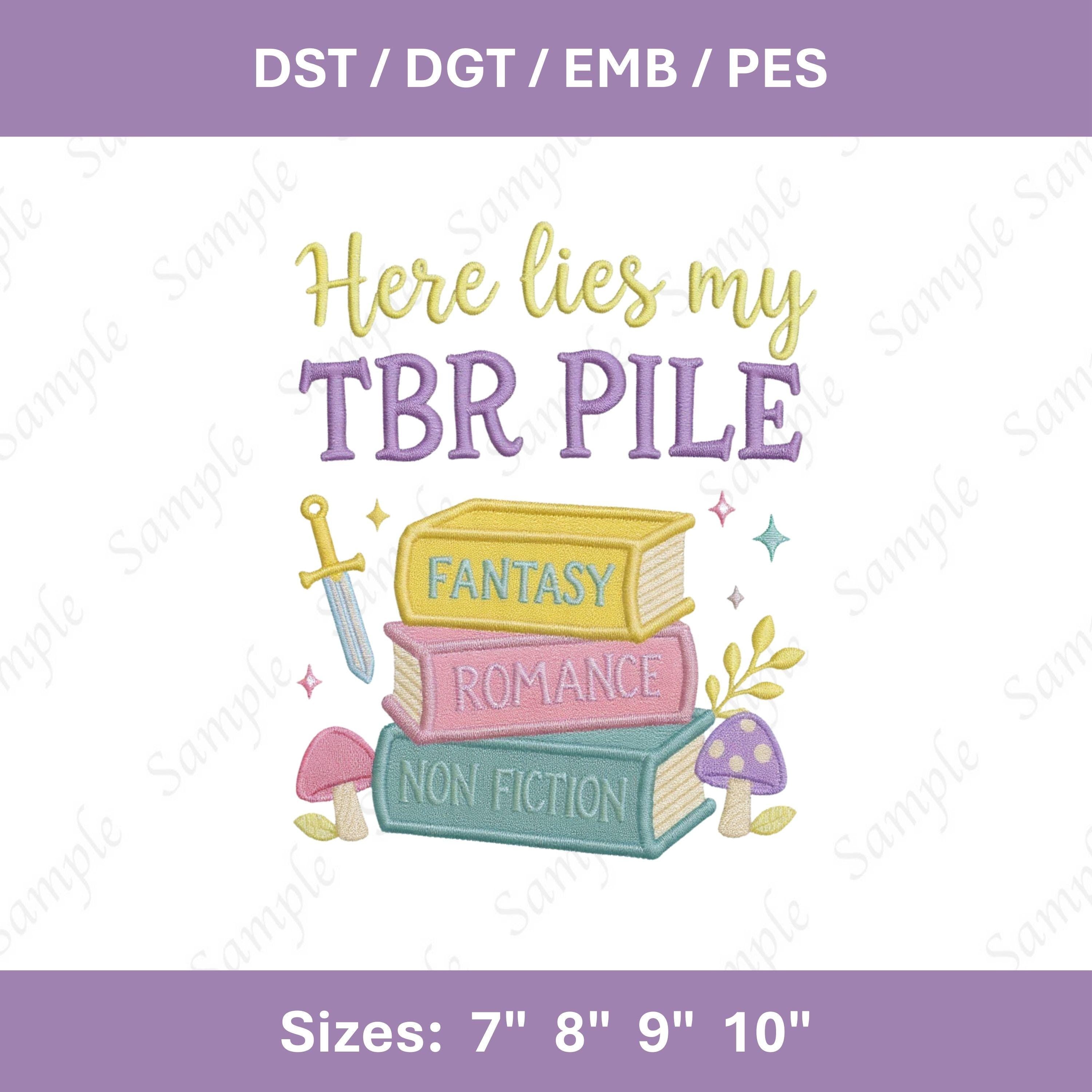Embroidery File: Stack of Books Design (Digital Download)