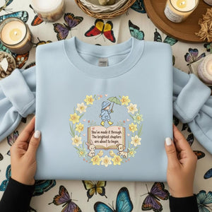 Embroidery Design – Child, Bunny, Puppy, Daffodils, Storybook (Digital File)