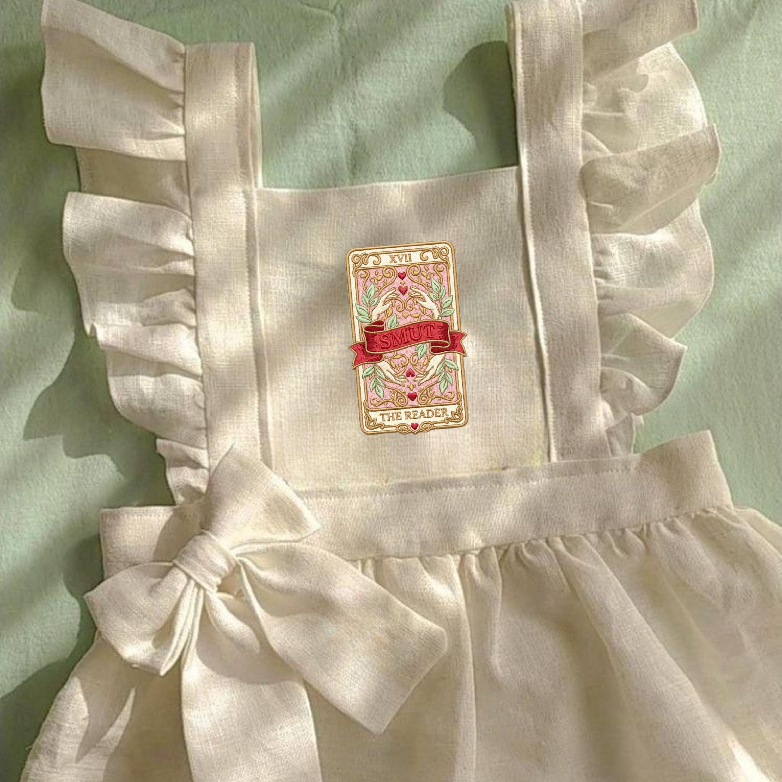 Smut Reader Tarot Embroidery File: Vintage Romance Book Lover Stitch Design (Digital Download)
