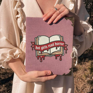 Hot Girls Read Horror Embroidery Design (Digital File)