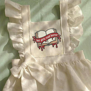 Hot Girls Read Horror Embroidery Design (Digital File)