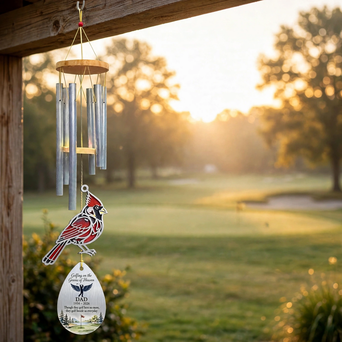 Personalized Memorial Wind Chimes For Loss Of Father In Loving Memory