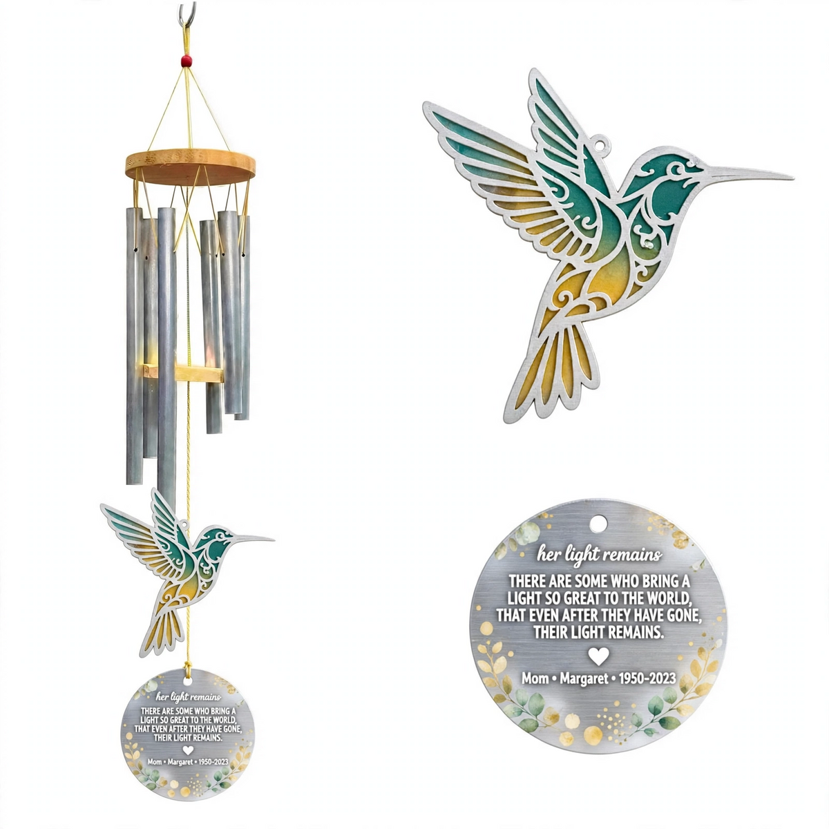 Custom Aluminum Charm Wind Chime Acwc With Photo Image