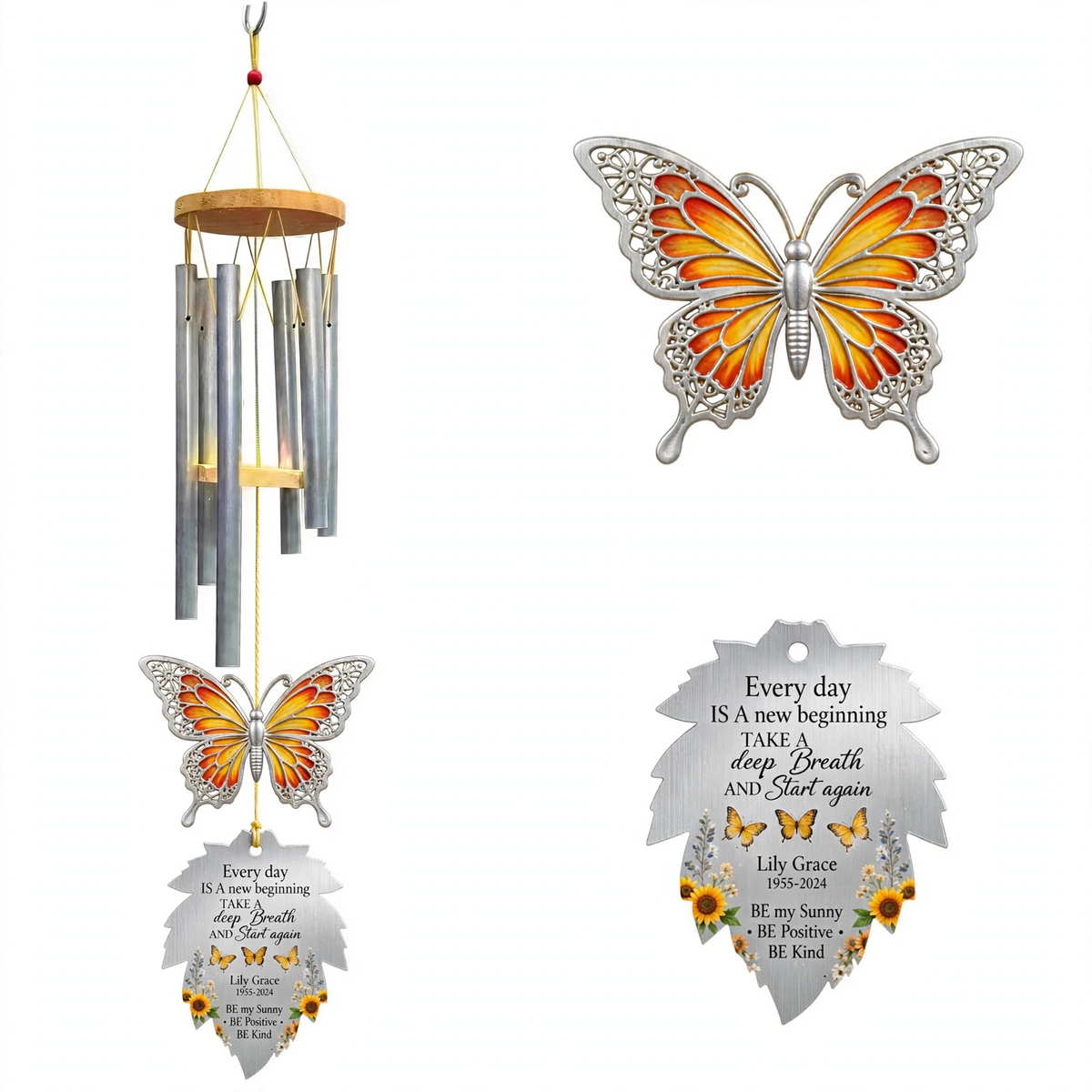 Personalized Memorial Wind Chimes For Loss Of Mother, Remembrance Gift